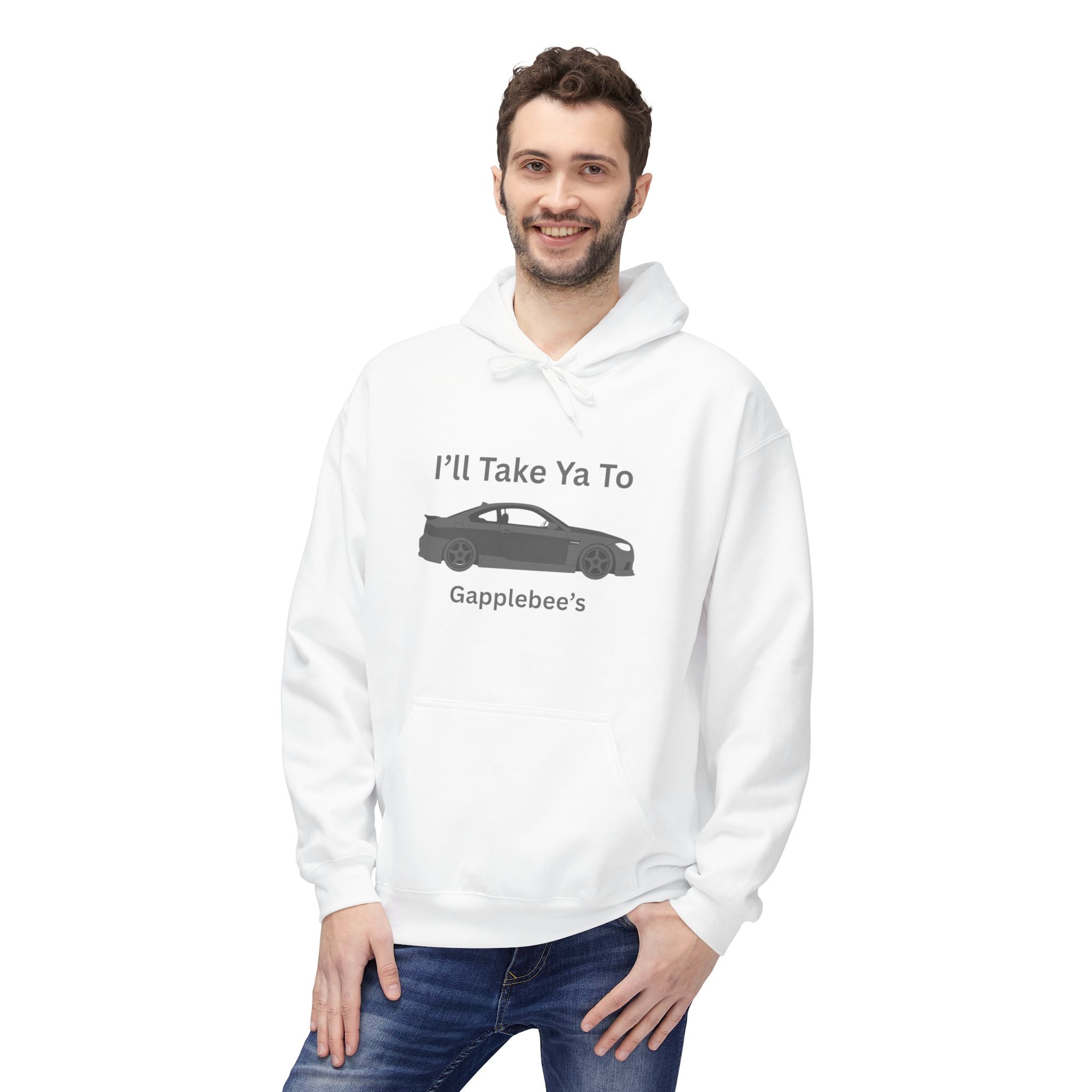 Hoodie — "I'll Take Ya To" sports car (Gapelbees)