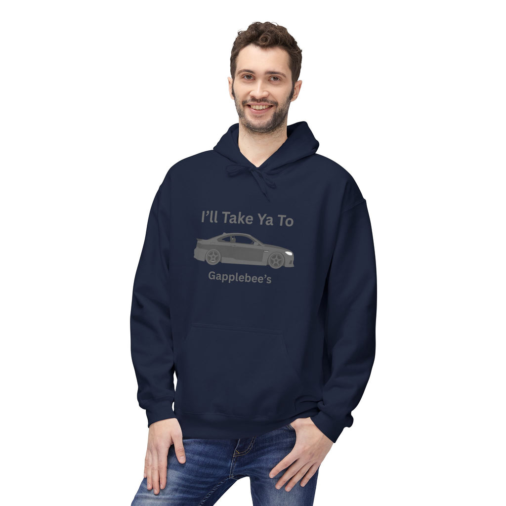 Hoodie — "I'll Take Ya To" sports car (Gapelbees)