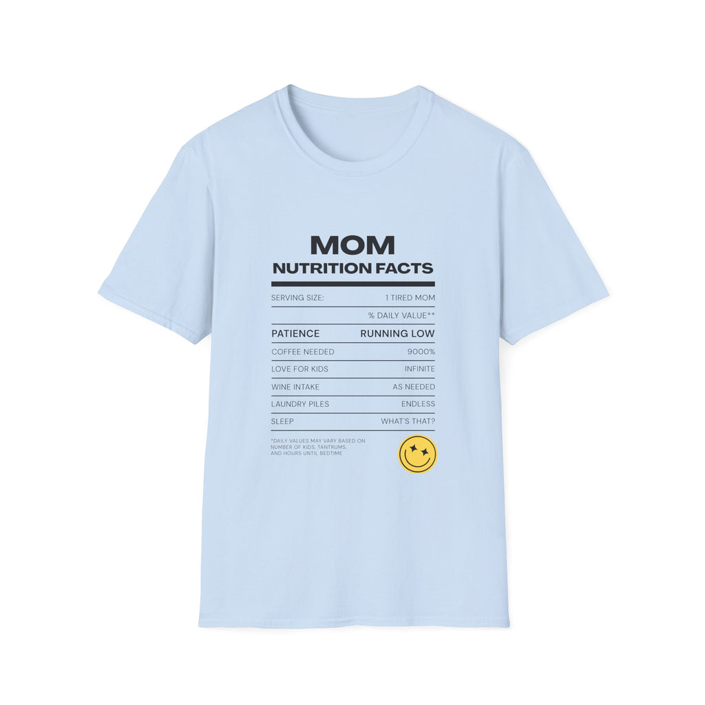 Mom Nutrition Facts T-Shirt — Funny Mother’s Day Gift, Patience Running Low Tee