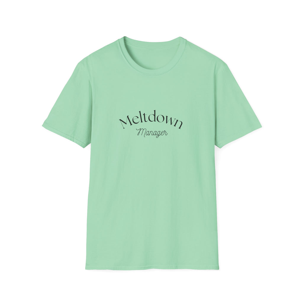 Meltdown Manager T-Shirt | Funny Sarcastic Typography Tee