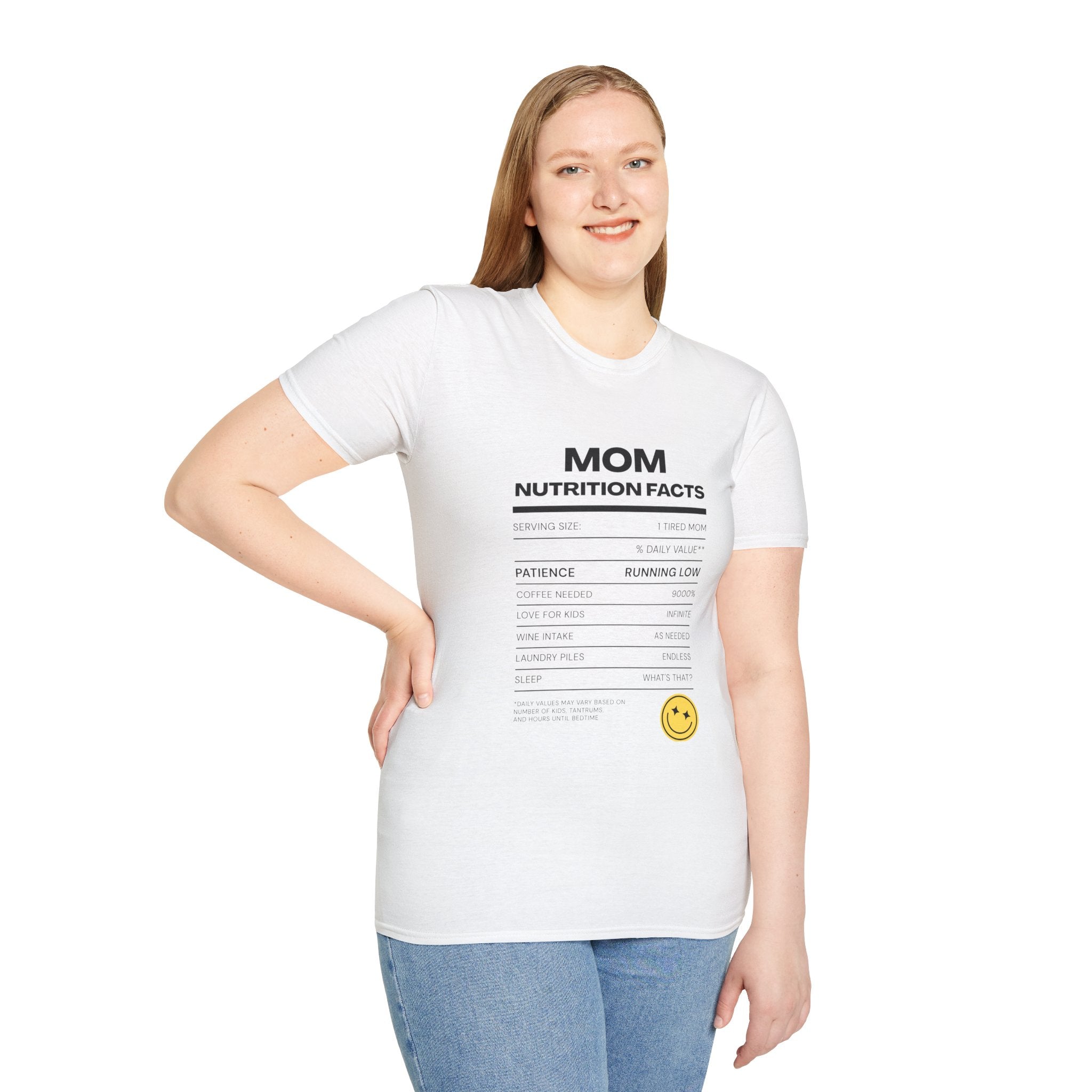 Mom Nutrition Facts T-Shirt — Funny Mother’s Day Gift, Patience Running Low Tee