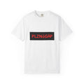 PLZNöGÄP Graphic T-Shirt — Bold Red Text on Black Box